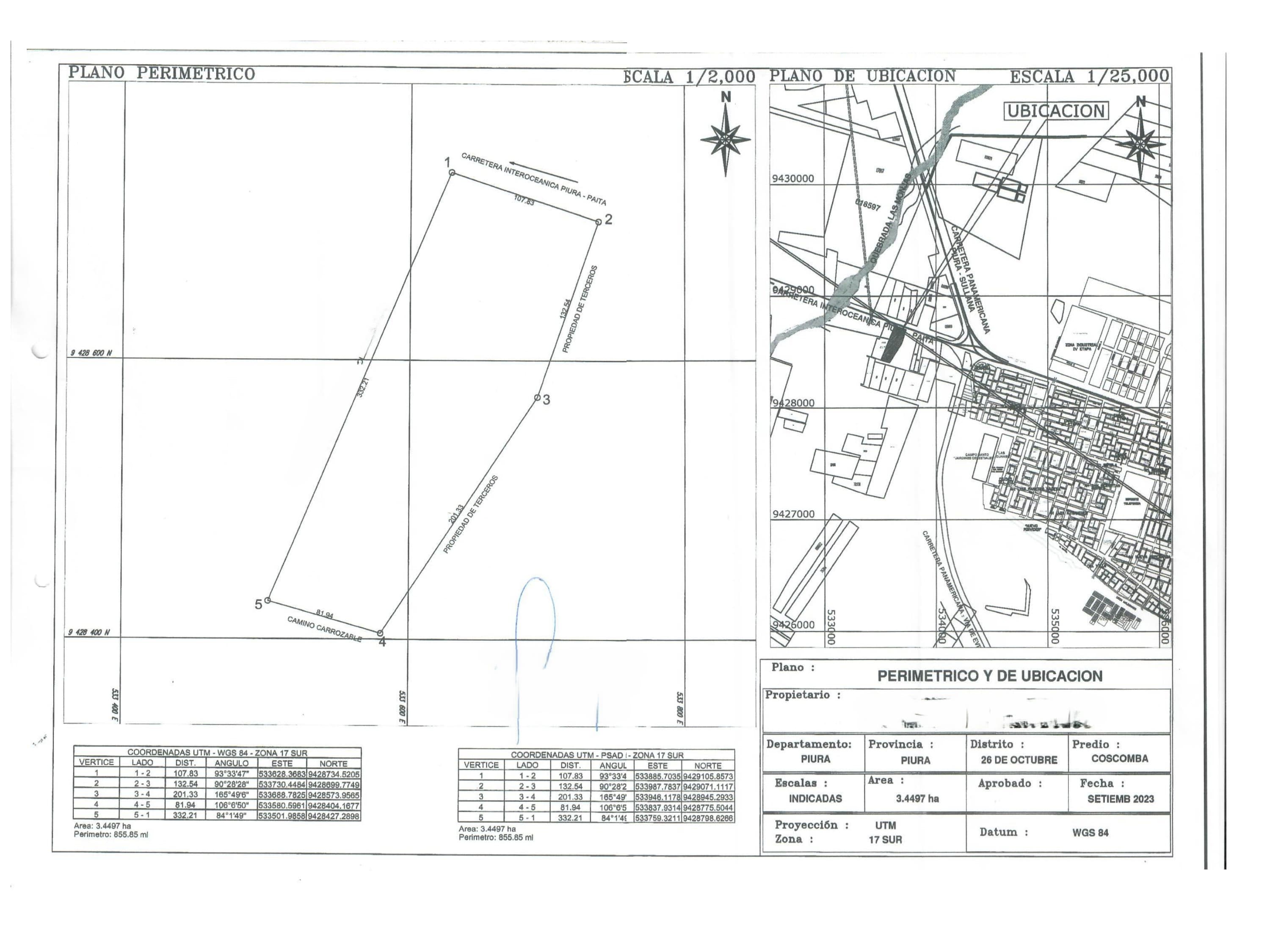 Terreno Industrial de 6.9 HAs en el Corredor Estratégico Piura-Paita